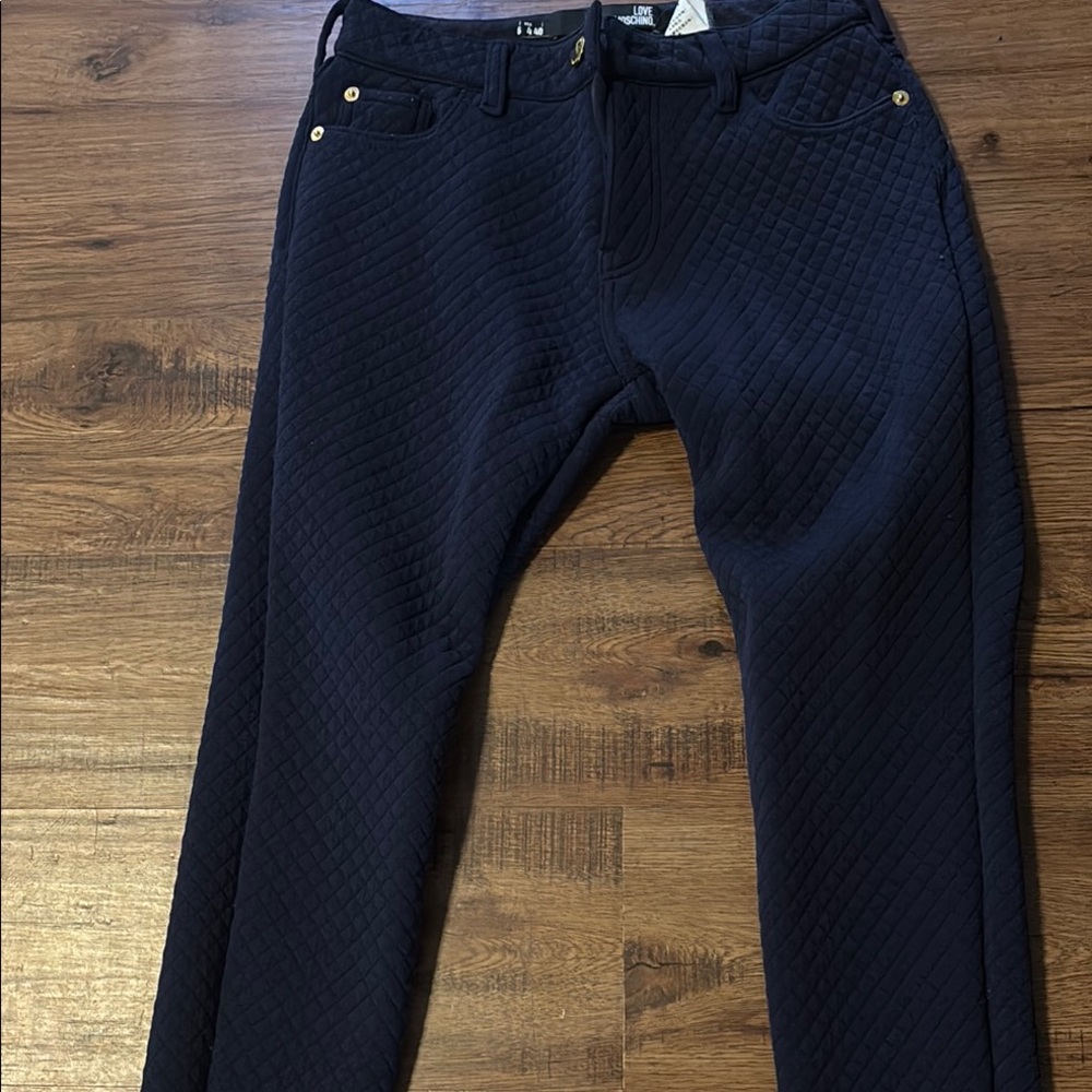 Moschino Quilted Black Pants